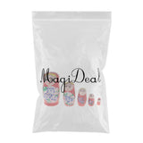 Maxbell 5PCS Russian Nesting Doll Babushka Matryoshka Dolls Hand Painted Pink
