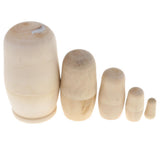 Maxbell 5PCS Russian Nesting Doll Babushka Matryoshka Dolls Hand Painted Wood Color