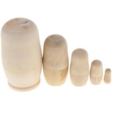 Maxbell 5PCS Russian Nesting Doll Babushka Matryoshka Dolls Hand Painted Wood Color