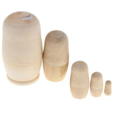 Maxbell 5PCS Russian Nesting Doll Babushka Matryoshka Dolls Hand Painted Wood Color