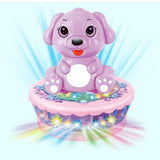 Maxbell Cartoon Rotating Projector Electric Animal with Music & Light Pink Dog