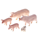 Maxbell Plastic Piggy Model Figurine Action Figure Kids Toy Gift Ornament Set of 5
