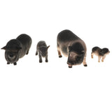 Maxbell Plastic Piggy Model Figurine Action Figure Kids Toy Gift Ornament Set of 4