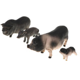 Maxbell Plastic Piggy Model Figurine Action Figure Kids Toy Gift Ornament Set of 4