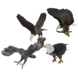 Maxbell Realistic Owl Eagle Model Action Figures Kids Toy Gift Home Decor Set of 4
