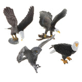 Maxbell Realistic Owl Eagle Model Action Figures Kids Toy Gift Home Decor Set of 4