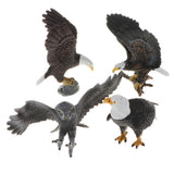 Maxbell Realistic Owl Eagle Model Action Figures Kids Toy Gift Home Decor Set of 4
