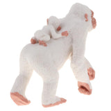 Maxbell Lifelike Wild Animal Model Figure Toy Figurine Home Decor White Orangutan