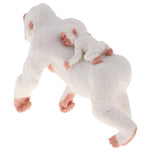 Maxbell Lifelike Wild Animal Model Figure Toy Figurine Home Decor White Orangutan