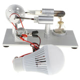 Maxbell Single Cylinder Stirling Engine Model Light Lamp Electricity Generator Kits