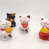 Maxbell Solar Powered Dancing Toy Cute Bobblehead Fortune Cat Sun Dancer C