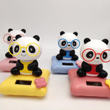 Maxbell Solar Powered Dancing Toy Cute Bobblehead Panda Sun Dancer Blue