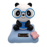 Maxbell Solar Powered Dancing Toy Cute Bobblehead Panda Sun Dancer Blue