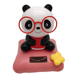Maxbell Solar Powered Dancing Toy Cute Bobblehead Panda Sun Dancer Red