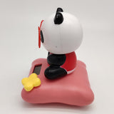 Maxbell Solar Powered Dancing Toy Cute Bobblehead Panda Sun Dancer Red