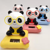 Maxbell Solar Powered Dancing Toy Cute Bobblehead Panda Sun Dancer Red