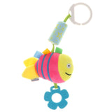 Maxbell Soft Plush Animal Hanging Rattle Bell for Baby Crib Stroller Pink Fish