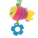 Maxbell Soft Plush Animal Hanging Rattle Bell for Baby Crib Stroller Pink Fish