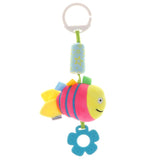 Maxbell Soft Plush Animal Hanging Rattle Bell for Baby Crib Stroller Pink Fish