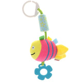 Maxbell Soft Plush Animal Hanging Rattle Bell for Baby Crib Stroller Pink Fish