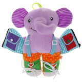 Maxbell Soft Plush Stuffed Animal Dolls Dress Up Learning Practice Kids Toy Elephant