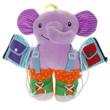 Maxbell Soft Plush Stuffed Animal Dolls Dress Up Learning Practice Kids Toy Elephant