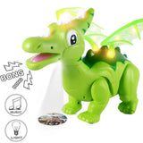 Maxbell Cartoon Electronic Walking Dinosaur with Sounds & Lights Kids Toy  Green