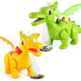 Maxbell Cartoon Electronic Walking Dinosaur with Sounds & Lights Kids Toy  Green