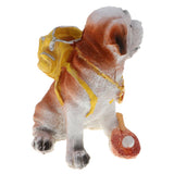 Maxbell Animal Resin Dog Puppy Model Figure Kid Educational Toy Home Decor Yellow Bag Dog