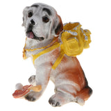 Maxbell Animal Resin Dog Puppy Model Figure Kid Educational Toy Home Decor Yellow Bag Dog