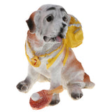 Maxbell Animal Resin Dog Puppy Model Figure Kid Educational Toy Home Decor Yellow Bag Dog