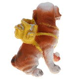 Maxbell Animal Resin Dog Puppy Model Figure Kid Educational Toy Home Decor Yellow Bag Dog