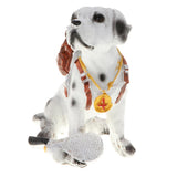 Maxbell Animal Resin Dog Puppy Model Figure Kid Educational Toy Home Decor Brown Bag Dog