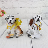 Maxbell Animal Resin Dog Puppy Model Figure Kid Educational Toy Home Decor Brown Bag Dog