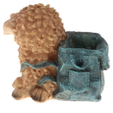 Maxbell Resin Dog Pen Pot Pencil Brush Holder Desk Organizer Home Desk Decoration B