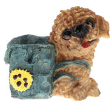 Maxbell Resin Dog Pen Pot Pencil Brush Holder Desk Organizer Home Desk Decoration B