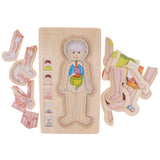 Maxbell 5-Layer Wooden Puzzle Boy Body Structure Jigsaw Puzzle Kids Educational Toy