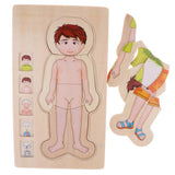 Maxbell 5-Layer Wooden Puzzle Boy Body Structure Jigsaw Puzzle Kids Educational Toy