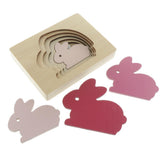 Maxbell 5-Layer Wooden Puzzle Early Educational Toy for Baby Toddler Rabbit