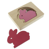 Maxbell 5-Layer Wooden Puzzle Early Educational Toy for Baby Toddler Rabbit