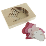 Maxbell 5-Layer Wooden Puzzle Early Educational Toy for Baby Toddler Rabbit