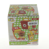 Maxbell Wooden Burger Fries Deluxe Dinner Set Kitchen Pretend Food Toy for Toddlers