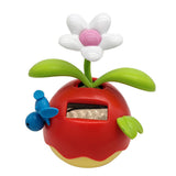Maxbell Solar Powered Apple Flower Dancing Doll Flip Flap Kids Toy Home Decor Red