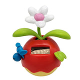 Maxbell Solar Powered Apple Flower Dancing Doll Flip Flap Kids Toy Home Decor Red