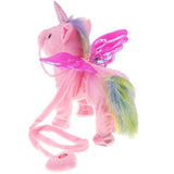 Maxbell Plush Stuffed Unicorn Animal Musical Horse Toy Electric Walking Horse Pink