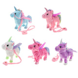 Maxbell Plush Stuffed Unicorn Animal Musical Horse Toy Electric Walking Horse Pink