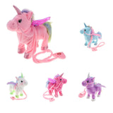 Maxbell Plush Stuffed Unicorn Animal Musical Horse Toy Electric Walking Horse Pink