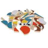 Maxbell 48 PCS Beech Wooden Building Blocks Balance Stacking Game Educational Toy
