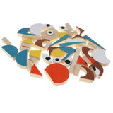 Maxbell 48 PCS Beech Wooden Building Blocks Balance Stacking Game Educational Toy