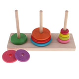 Maxbell Wooden Tower of Hanoi Puzzle Toy Home Play Kids Gift Traditional Indian Game